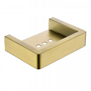 Cavallo Brushed Gold Square Soap Dish